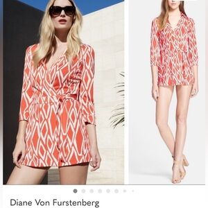 DVF Celeste silk romper